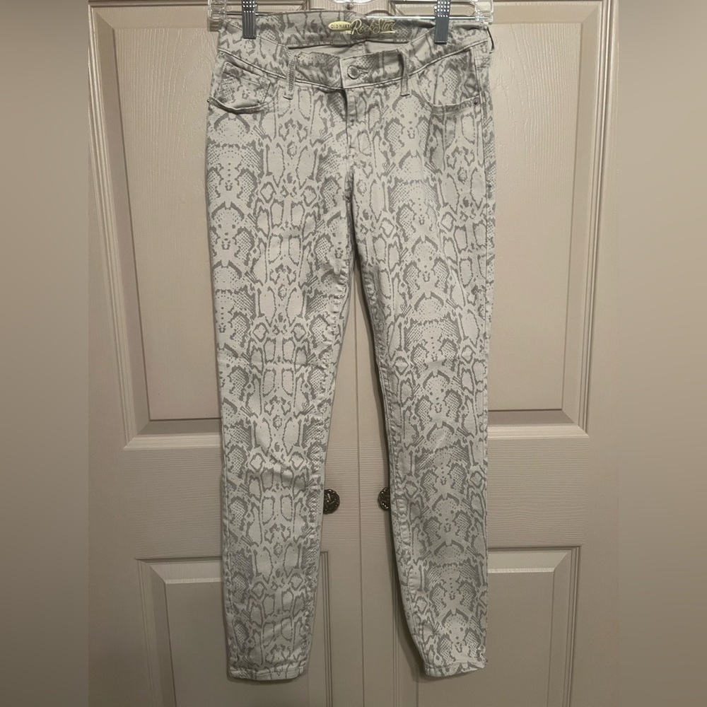 Old Navy Oatmeal Snake Print Women Jeans